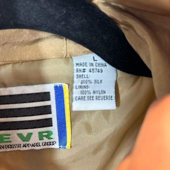 Vintage Ladies EVR Rousso Apparel Group 100% Silk Full Zip‎ Jacket Size Large - Picture 10 of 13